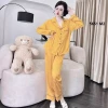 Đồ bộ ngủ tay dài, quần dài vải gấm hạc Tiểu Thư cao cấp – size 50-100kg, giá 199k 3