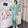 Đồ bộ ngủ tay dài, quần dài vải gấm hạc Tiểu Thư cao cấp – size 50-100kg, giá 199k 5
