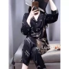 Đồ bộ nữ pijama lụa latin tay dài cổ sơ mi - Thiết kế sang trọng, giá chỉ 235.000 2