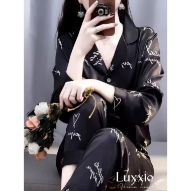 Đồ bộ nữ pijama lụa latin tay dài cổ sơ mi - Thiết kế sang trọng, giá chỉ 235.000 5