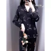 Đồ bộ nữ pijama lụa latin tay dài cổ sơ mi - Thiết kế sang trọng, giá chỉ 235.000 6
