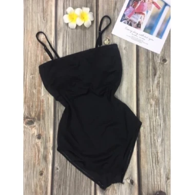 Đồ bơi bikini 1 mảnh caro đen trơn 2 dây giá rẻ chỉ 99000đ - Giảm từ 126720đ 4