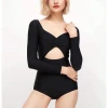 Đồ Bơi Liền 1 Mảnh Nữ Màu Đen Hàn Quốc Che Khuyết Điểm Giá Rẻ 106530đ 9