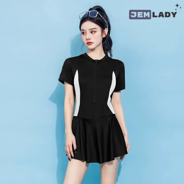 Đồ Bơi Nữ 1 Mảnh Kín Đáo Tay Ngắn Phối Váy Có Quần Trong Đệm Ngực - Giảm 20% còn 159k 5 Đồ Bơi Nữ 1 Mảnh Kín Đáo Tay Ngắn Phối Váy Có Quần Trong Đệm Ngực - Giảm 20% còn 159k 5