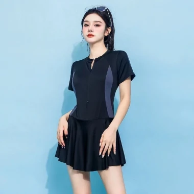 Đồ Bơi Nữ 1 Mảnh Kín Đáo Tay Ngắn Phối Váy Có Quần Trong Đệm Ngực - Giảm 20% còn 159k 10 Đồ Bơi Nữ 1 Mảnh Kín Đáo Tay Ngắn Phối Váy Có Quần Trong Đệm Ngực - Giảm 20% còn 159k 10