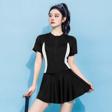 Đồ Bơi Nữ 1 Mảnh Kín Đáo Tay Ngắn Phối Váy Có Quần Trong Đệm Ngực - Giảm 20% còn 159k 11 Đồ Bơi Nữ 1 Mảnh Kín Đáo Tay Ngắn Phối Váy Có Quần Trong Đệm Ngực - Giảm 20% còn 159k 11