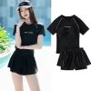 Đồ Bơi Nữ 2 Mảnh Co Giãn Cao Cấp - Áo Tay Ngắn Phối Quần Đùi Thun Giá Shock 113k 11