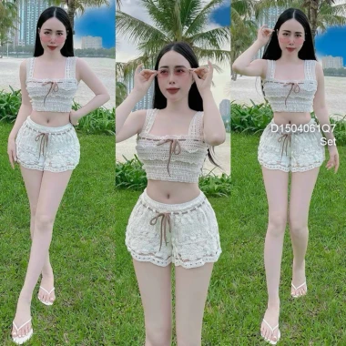 Đồ Bơi Nữ 2 Mảnh Len Móc - Bikini Mùa Hè Siêu Mịn Giá Shock 99K! 4