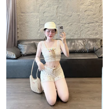 Đồ Bơi Nữ 2 Mảnh Len Móc - Bikini Mùa Hè Siêu Mịn Giá Shock 99K! 10