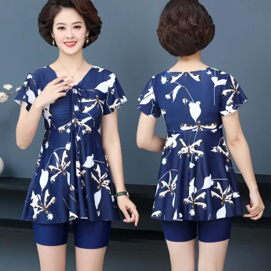 Đồ Bơi Nữ Bigsize Co Giãn Giấu Bụng - Quần Rời Trung Niên Giá Rẻ 199k 13