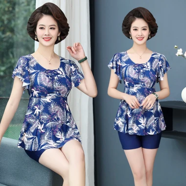 Đồ Bơi Nữ Bigsize Co Giãn Giấu Bụng - Quần Rời Trung Niên Giá Rẻ 199k 14