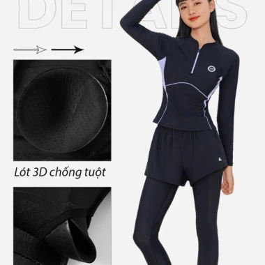 Đồ Bơi Nữ Dáng Dài Big Size 80kg - Chống Nắng Nhanh Khô Thoáng Khí Giá 420k 4
