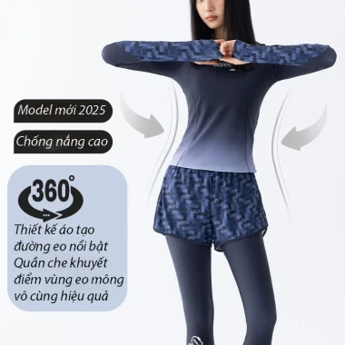 Đồ Bơi Nữ Dáng Dài Big Size 80kg - Chống Nắng Nhanh Khô Thoáng Khí Giá 420k 7