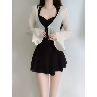 Đồ Bơi Nữ Hai Mảnh Mùa Xuân Che Thịt Bảo Thủ Dài Tay Chống Nắng Cao Cấp Giảm Giá 3