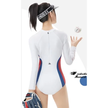 Đồ Bơi Nữ Kappa Dài Tay Kín Đáo - Bộ Bơi Liền Mảnh Cho Nữ Giảm Giá 160000đ 5