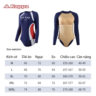 Đồ Bơi Nữ Kappa Dài Tay Kín Đáo - Bộ Bơi Liền Mảnh Cho Nữ Giảm Giá 160000đ 10