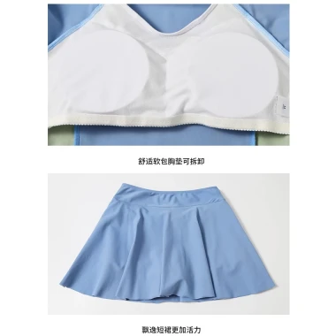 Đồ Bơi Nữ Kín Đáo 2 Mảnh YUKE - Quần Váy Có Tay Mau Khô Cho Bơi Biển Lướt Ván Giá Cực Sốc 3 Đồ Bơi Nữ Kín Đáo 2 Mảnh YUKE - Quần Váy Có Tay Mau Khô Cho Bơi Biển Lướt Ván Giá Cực Sốc 3