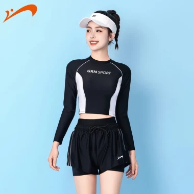 Đồ Bơi Nữ Kín Đáo 2 Mảnh YUKE - Quần Váy Có Tay Mau Khô Cho Bơi Biển Lướt Ván Giá Cực Sốc 13 Đồ Bơi Nữ Kín Đáo 2 Mảnh YUKE - Quần Váy Có Tay Mau Khô Cho Bơi Biển Lướt Ván Giá Cực Sốc 13
