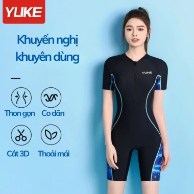 Đồ bơi nữ liền thân kín đáo khóa trước - Giá chỉ 299k - Phong cách thể thao năng động 7