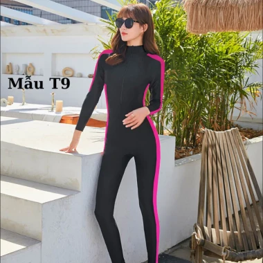Đồ Bơi Quảng Châu Liền Mảnh Tôn Dáng Nữ Ngực Kín Đáo Tay Dài Quần Dài Giá Chỉ 380k 6
