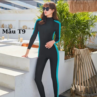 Đồ Bơi Quảng Châu Liền Mảnh Tôn Dáng Nữ Ngực Kín Đáo Tay Dài Quần Dài Giá Chỉ 380k 7