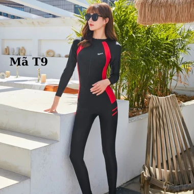 Đồ Bơi Quảng Châu Liền Mảnh Tôn Dáng Nữ Ngực Kín Đáo Tay Dài Quần Dài Giá Chỉ 380k 9