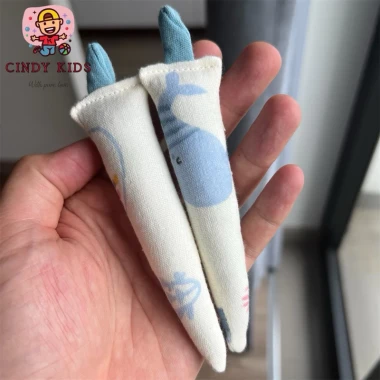 Đồ Chơi Cầm Tay Củ Cà Rốt Nhồi Bông Muslin Chống Giật Mình Cho Bé Giá Chỉ 29k 7