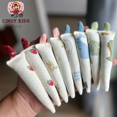 Đồ Chơi Cầm Tay Củ Cà Rốt Nhồi Bông Muslin Chống Giật Mình Cho Bé Giá Chỉ 29k 11