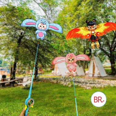 Đồ Chơi Diều 3D Mini Cho Bé Kèm Cần Câu Và Dây Thả 50m – Diều Cầm Tay Họa Tiết Hoạt Hình Dễ Thương 02804 5