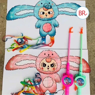 Đồ Chơi Diều 3D Mini Cho Bé Kèm Cần Câu Và Dây Thả 50m – Diều Cầm Tay Họa Tiết Hoạt Hình Dễ Thương 02804 6