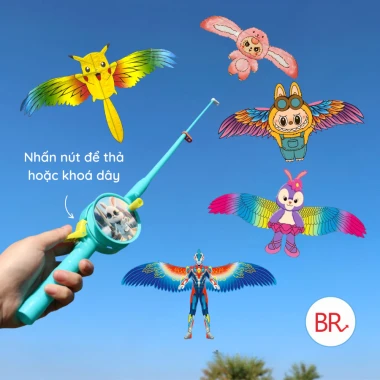 Đồ Chơi Diều 3D Mini Cho Bé Kèm Cần Câu Và Dây Thả 50m – Diều Cầm Tay Họa Tiết Hoạt Hình Dễ Thương 02804 26
