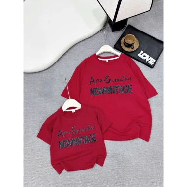Đồ đôi mẹ và bé áo cotton dáng rộng NEWWNTAGE, phù hợp 10-58kg, thoáng mát, giá chỉ 58k 5