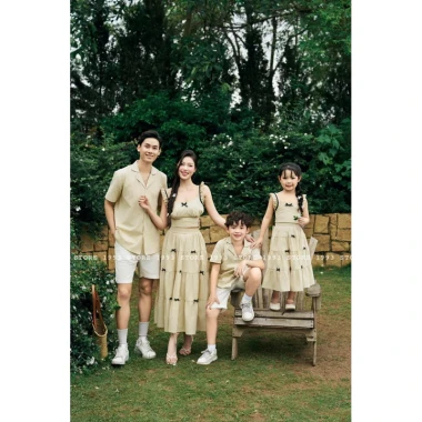 Đồ gia đình thiết kế - set đồ gia đình du lịch - đồ đôi mẹ và bé gái - bộ đồng phục gia đình đẹp - đồ đôi gia đình