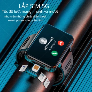 Đồng hồ Android VP99 Ram 4/64GB lăp sim nghe gọi độc lập camera kép 13MP tải ứng dụng chơi game AHAI STORE