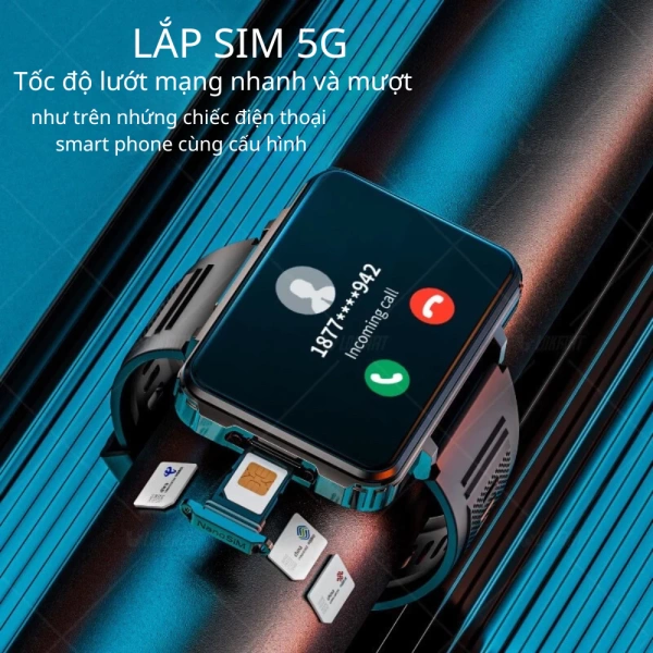 Hình ảnh sản phẩm Đồng hồ Android VP99 Ram 4/64GB lăp sim nghe gọi độc lập camera kép 13MP tải ứng dụng chơi game AHAI STORE