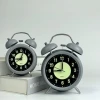 Đồng Hồ Báo Thức Để Bàn Chuông To, Quartz Có Dạ Quang Có Đèn Trang Trí Bàn Học Phòng Kích Thước 10cm 15