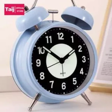 Đồng Hồ Báo Thức Để Bàn Chuông To, Quartz Có Dạ Quang Có Đèn Trang Trí Bàn Học Phòng Kích Thước 10cm 20