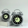 Đồng Hồ Báo Thức Để Bàn Chuông To, Quartz Có Dạ Quang Có Đèn Trang Trí Bàn Học Phòng Kích Thước 10cm 22