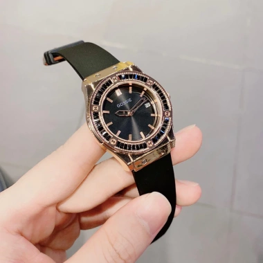 Đồng Hồ Nữ Gossie Đen Đá Ống Ruby Cao Cấp Sang Trọng Giá 249k 6