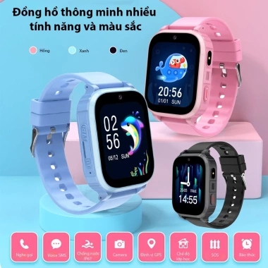 Đồng hồ thông minh cho bé KIDS CARE DH25, lắp sim 4G, video call, định vị, báo thức, chống nước, bảo hành 12 tháng 2