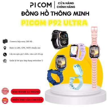 Đồng Hồ Thông Minh Cho Bé Picom P92 Ultra Lắp Sim Nghe Gọi Độc Lập Lướt Web Tích Hợp Camera Kép Đồng Hồ Thông Minh Cho Bé Picom P92 Ultra Lắp Sim Nghe Gọi Độc Lập Lướt Web Tích Hợp Camera Kép