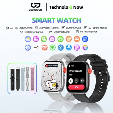 Đồng hồ thông minh GOOJODOQ 2.01 HD IP67, theo dõi huyết áp, trợ lý AI giọng nói - Giá chỉ 459.000₫ Đồng hồ thông minh GOOJODOQ 2.01 HD IP67, theo dõi huyết áp, trợ lý AI giọng nói - Giá chỉ 459.000₫