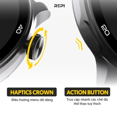 Đồng Hồ Thông Minh REPI BeeWatch Active 1 Nam 46MM Chính Hãng - GPS Độc Lập - Đồng Bộ Strava - Nghe Gọi Trực Tiếp 5