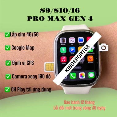Đồng hồ thông minh S9 S10 S16 Pr0Max gắn SIM GPS nghe gọi, tải app - Giá 1,35 tr Đồng hồ thông minh S9 S10 S16 Pr0Max gắn SIM GPS nghe gọi, tải app - Giá 1,35 tr