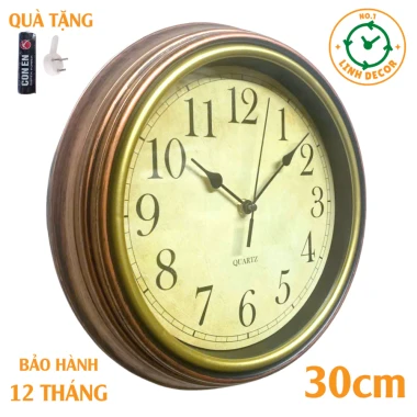 Đồng Hồ Treo Tường Cổ Điển Decor Phòng Khách - Giá Rẻ 115k - LINH DECOR 9