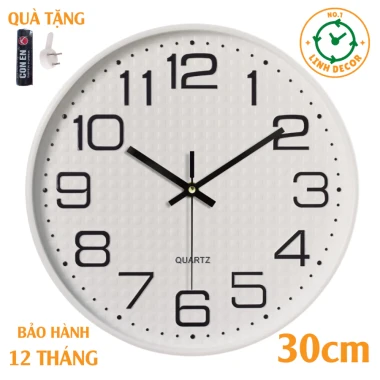 Đồng Hồ Treo Tường Cổ Điển Decor Phòng Khách - Giá Rẻ 115k - LINH DECOR 12