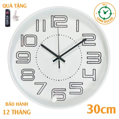 Đồng Hồ Treo Tường Cổ Điển Decor Phòng Khách - Giá Rẻ 115k - LINH DECOR 15