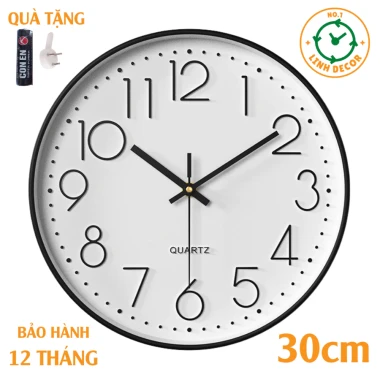 Đồng Hồ Treo Tường Cổ Điển Decor Phòng Khách - Giá Rẻ 115k - LINH DECOR 17