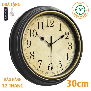 Đồng Hồ Treo Tường Cổ Điển Decor Phòng Khách - Giá Rẻ 115k - LINH DECOR 23