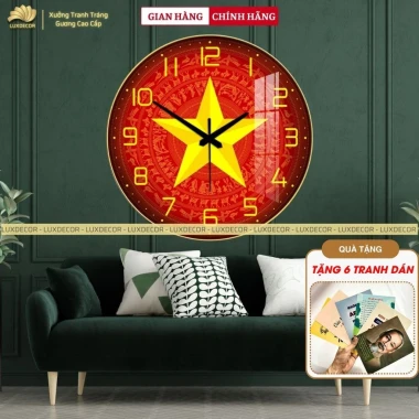 Đồng Hồ Tròn Trang Trí LÁ CỜ VIỆT NAM Cao Cấp Giá Rẻ 98k Thay Vì 119k 2 Đồng Hồ Tròn Trang Trí LÁ CỜ VIỆT NAM Cao Cấp Giá Rẻ 98k Thay Vì 119k 2
